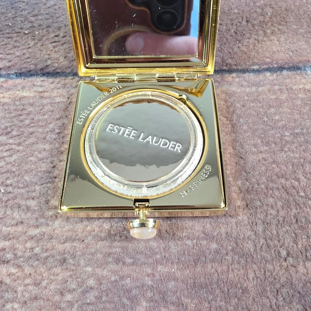 Estee Lauder Happiness Compact Womens OS Gold New 2011 Lucidity Pressed Powder